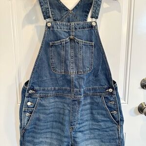 Old Navy Classic Blue Denim Shorts Overalls